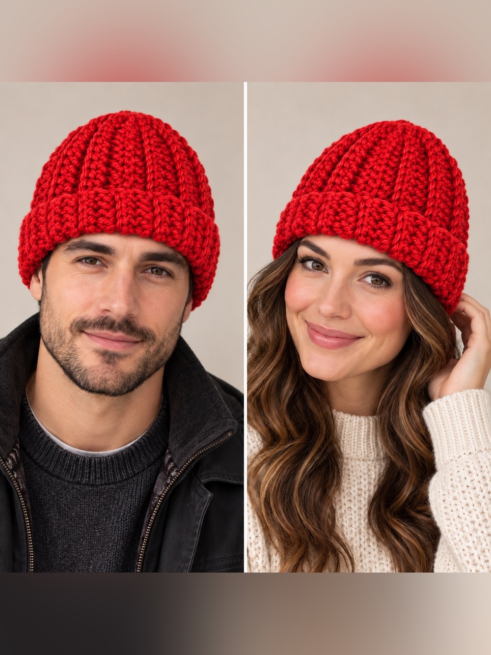 Handmade cozy chunky knit beanie
